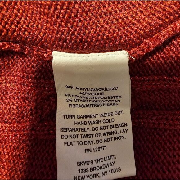 Skye's The Limit long sleeve sweater Women's 2X chili/crimson red NWT - Picture 7 of 8